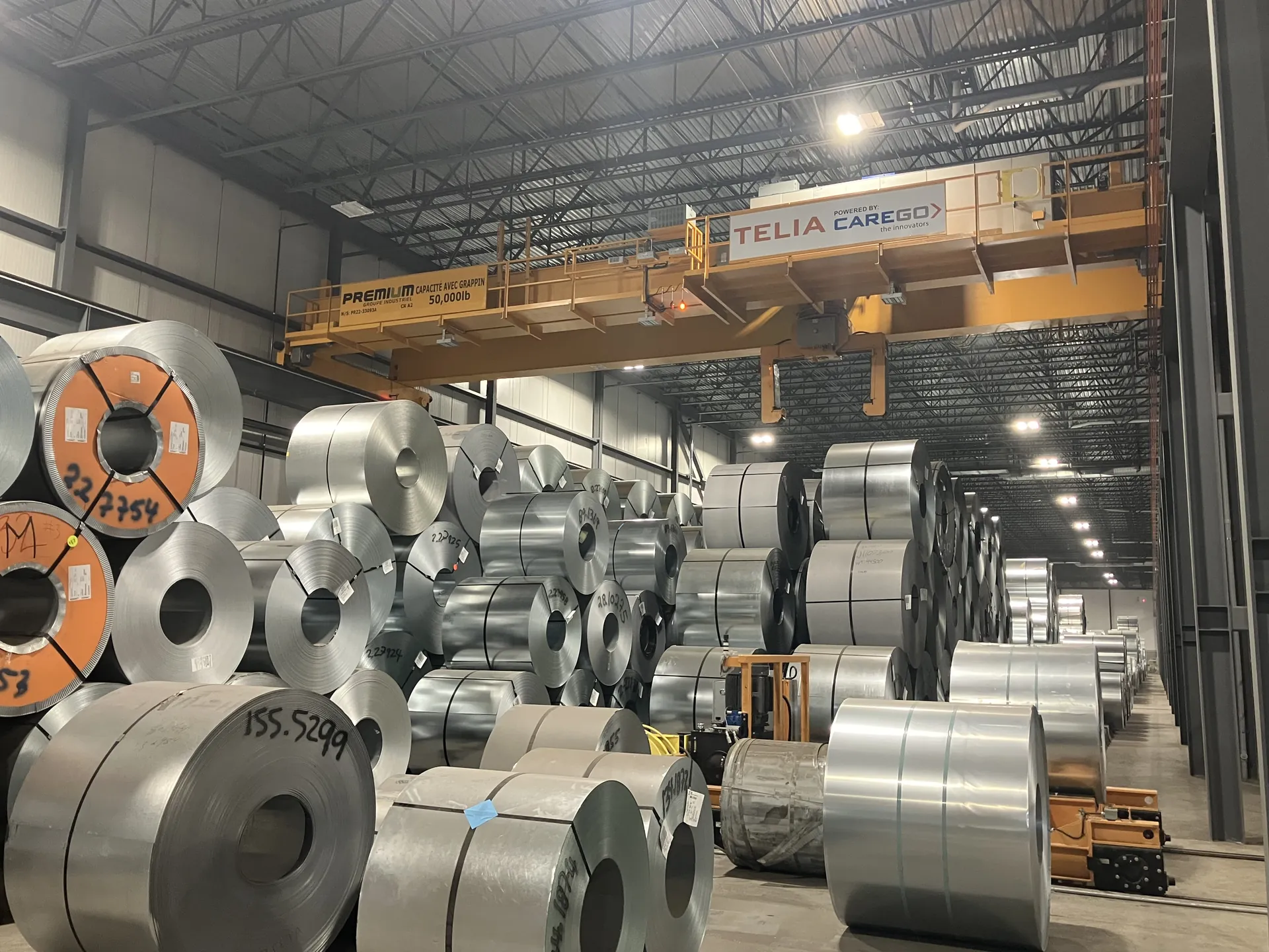 Hochverdichtete Coillagerung in einem Metallservicecenter